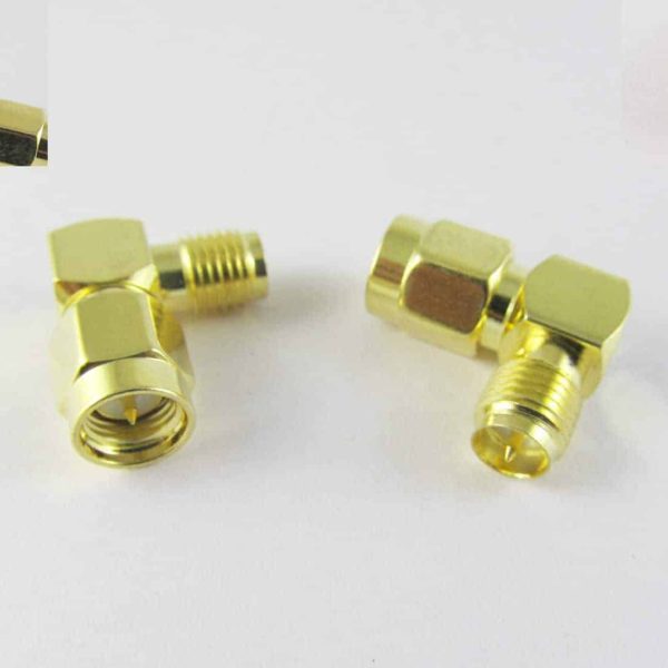 SMA Male Plug To RP-SMA Female Male Pin Right Angle 90 Degree RF