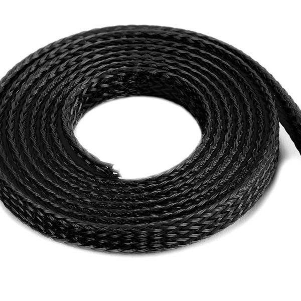 Revtec - Wire Protection Sleeve - Braided - 6mm - Black - 1m