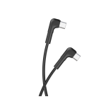 Maxlife Angle Cable USB-C to USB-C 1m 60W MXUC-09 Black - Image 4