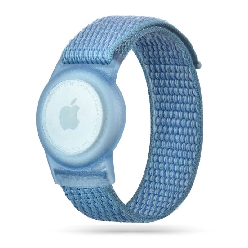 Tech-Protect Nylon Strap for Kids for Apple AirTag - Blue - Image 1