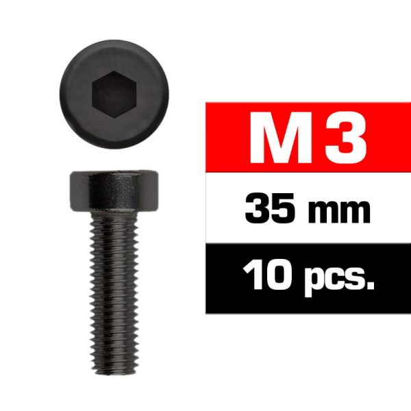 Ultimate Racing M3x35mm Cap Head Screws (10 pcs)
