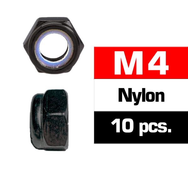 Ultimate Racing M4 Nylon Locknuts (10 pcs)